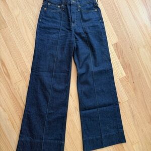 J. Crew Dark Blue wide leg Trouser Jeans